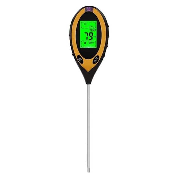 4-in-1 Digital Soil Tester, LCD Temperature /Moisture /PH /Sunlight Intensity Test Meter for Gardening, Farming, Plants