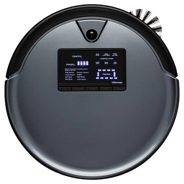 bObsweep PetHair Plus Robotic Vacuum Cleaner and Mop with Docking Station Multi-Surface Cleaning in Charcoal
