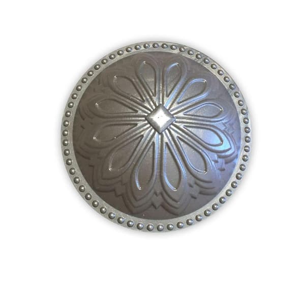 Creative Cleanout Covers Hermosa Dome Seaside Silver 5.25 in. x 5.25 in. Cleanout Cover