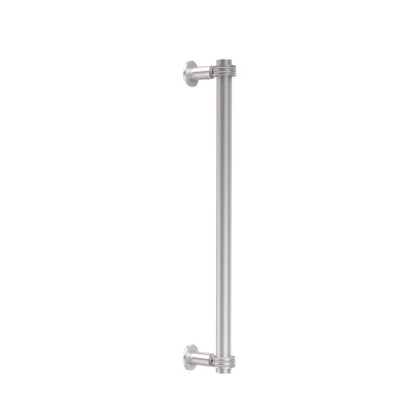 Allied Brass Contemporary 18 in. Back to Back Shower Door Pull with Dotted Accent in Satin Chrome