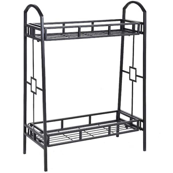 Glamos Wire 36 in. Black Heavy Duty Plant Stand (2-Pack)