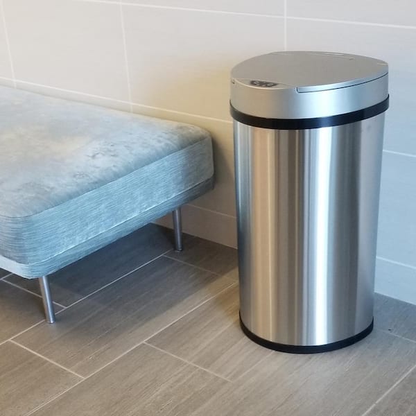 13 Gal. Square Extra Wide Opening Touchless Trash Can IT13MX