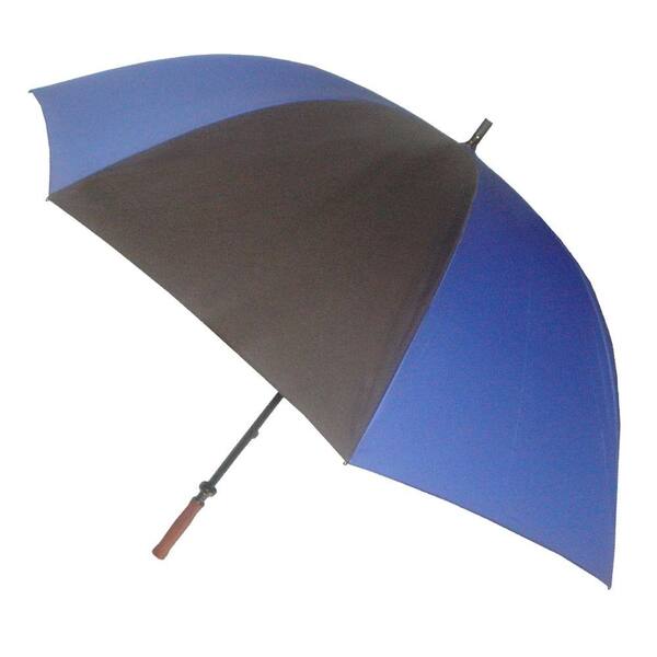 London Fog 62 in. Arc Canopy Sport Umbrella in Blue/Black