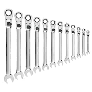 72-Tooth 12 Point Metric XL Locking Flex Combination Ratcheting Wrench Set (12-Piece)