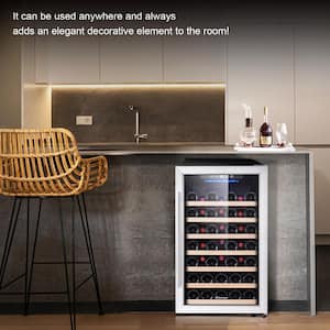 50 Bottle Compressor Wine Refrigerator Single Zone with Touch Control