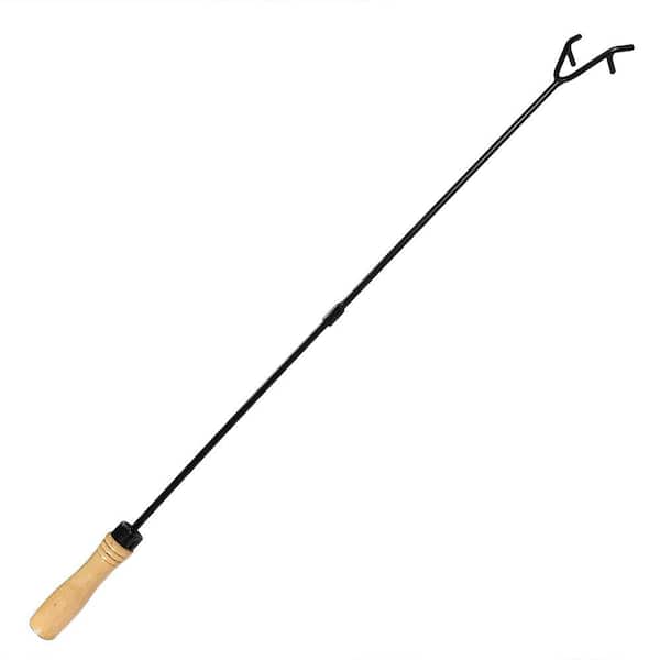 32 in. Fire Pit Poker with Wood Handle