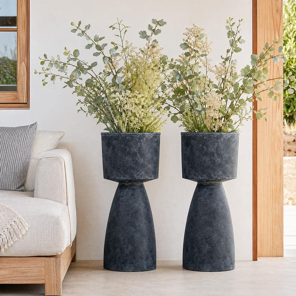 "30"" Gray HDPE Weather Resistant Outdoor Planter Box (Set of 2)" price history on PriceWatchPro