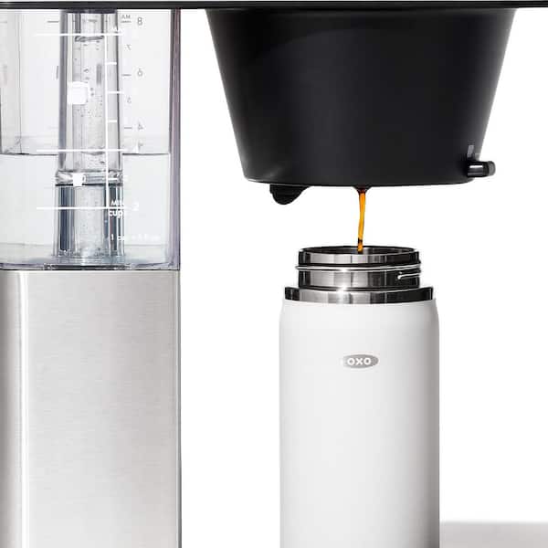 OXO Brew 8 Cup Coffee Maker, Stainless Steel 16 Oz Thermal Mug With  SimplyClean Lid