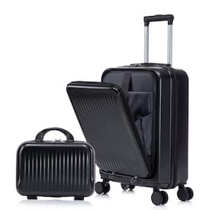 セット売り25cmミネトンカ キャリー ブラック＋セライズ　スリッポン Rockland Fashion Expandable 2-Piece Carry On Softside Luggage Set