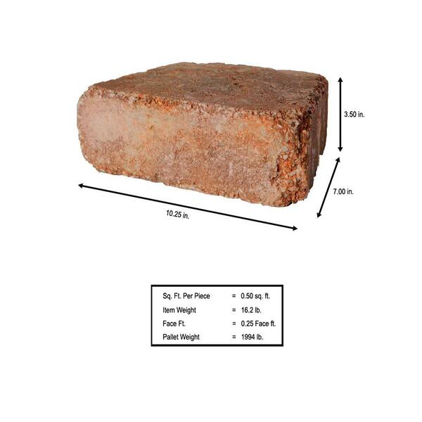 Pavestone RumbleStone Trap 3.5 in. x 10.25 in. x 7 in. Sierra Blend Concrete Garden Wall Block (120 Pcs. / 29.9 Face ft. / Pallet)