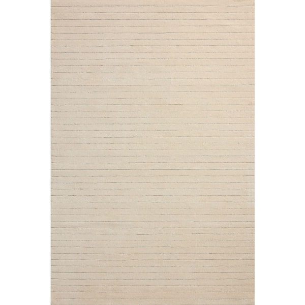 Chris Love Julia Henry Ivory / Dove 2 ft. 6 in. x 9 ft. 9 in. Contemporary Runner Rug