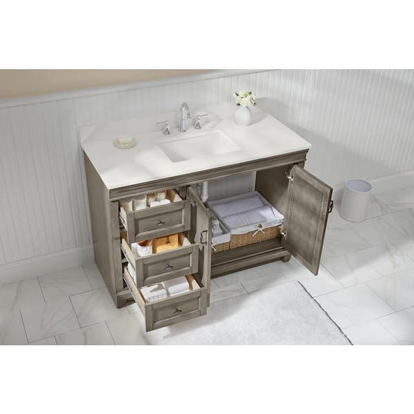 Bath Vanity Cabinet Only, 48 Inch Bath Vanity With Left Side Sink