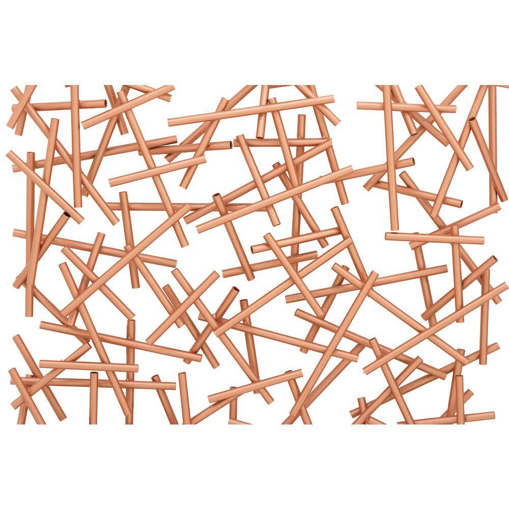 Copper and Silver Abstract Metal Wall Decor, 20" x 20"
