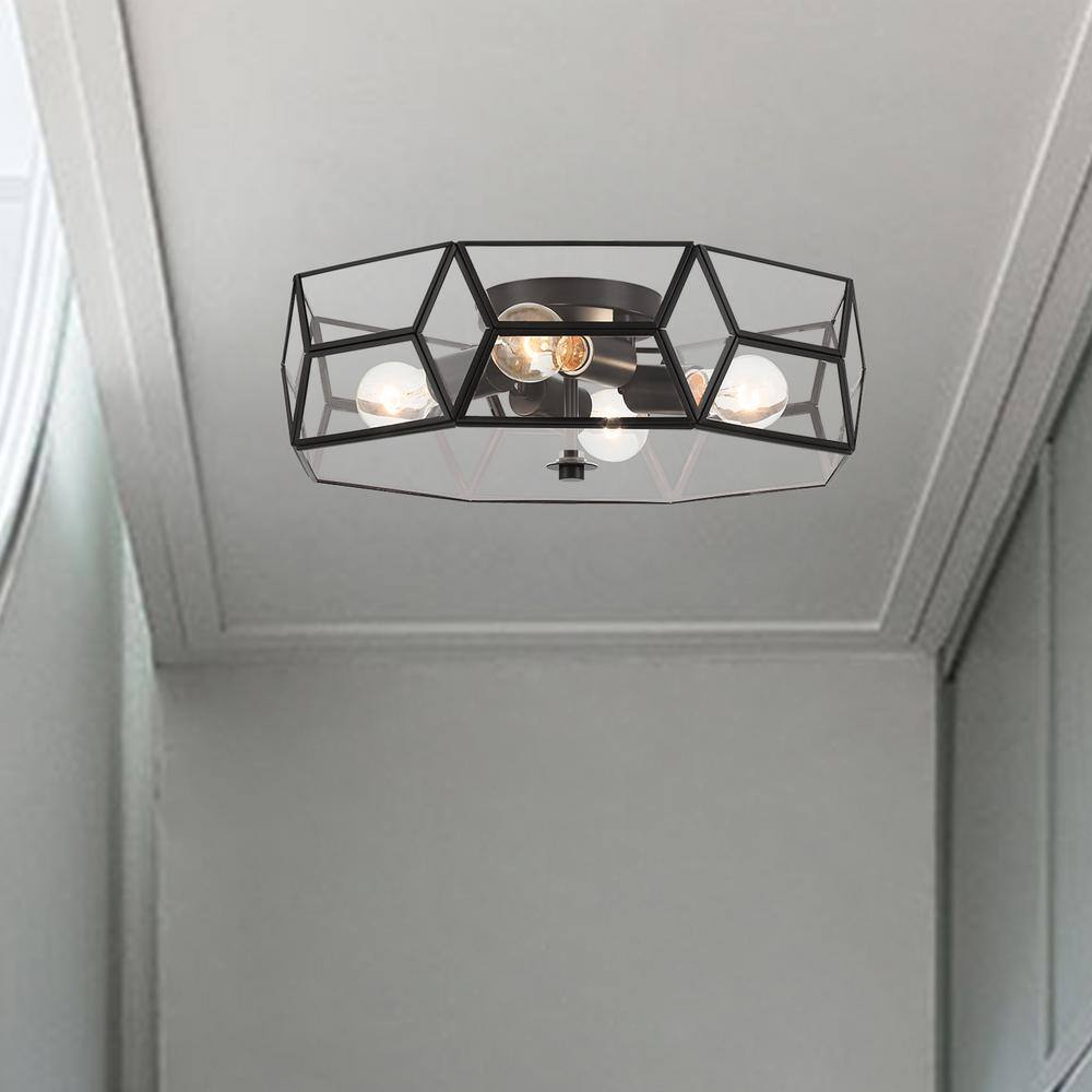 18.11" Black Glass LED Vanity Light Fixture