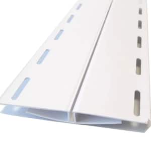 4.75 in. x 0.385 in. x 96 in. White Plastic H-Divider Bar Molding