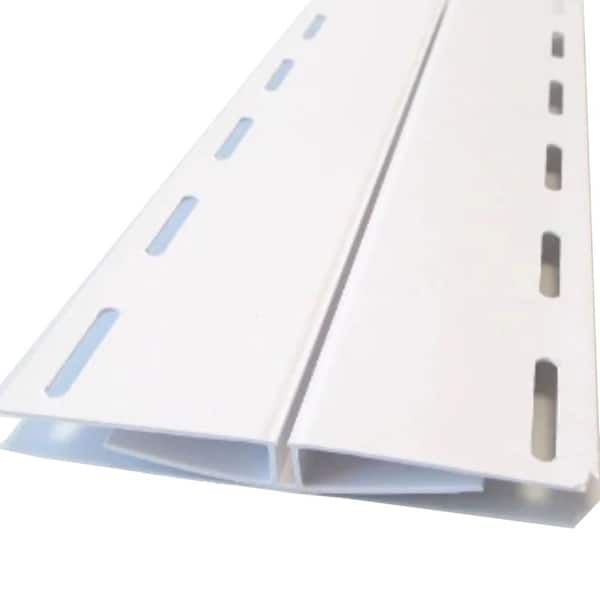 EZ LINER 4.75 in. x 0.385 in. x 96 in. White Plastic H-Divider Bar Molding