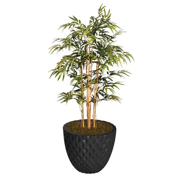 VINTAGE HOME 50 in. High Artificial Bamboo Tree with Fiberstone Planter
