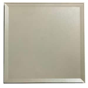 Secret Dimensions Glossy White Reverse Beveled Square 8 in. x 8 in. Glass Decorative Wall Tile (16 Sq. Ft./Case)