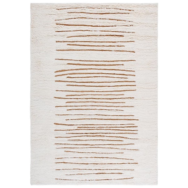 Casablanca Natural/Ivory 3 ft. x 5 ft. Wavy Lines Area Rug