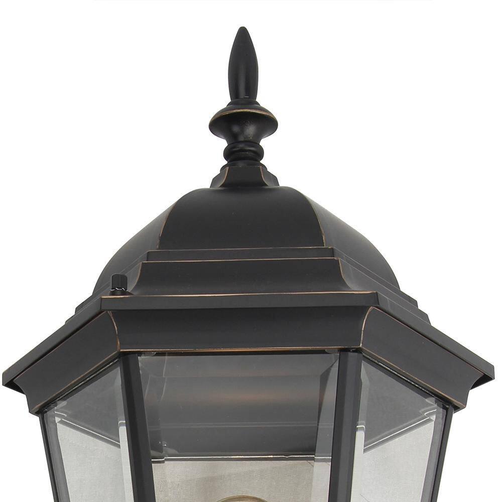 Imperial Black Dimmable Outdoor Wall Lantern with Clear Glass