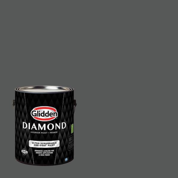 Glidden Diamond 1 gal. PPG0997-7 Black Widow Flat Interior Paint with Primer