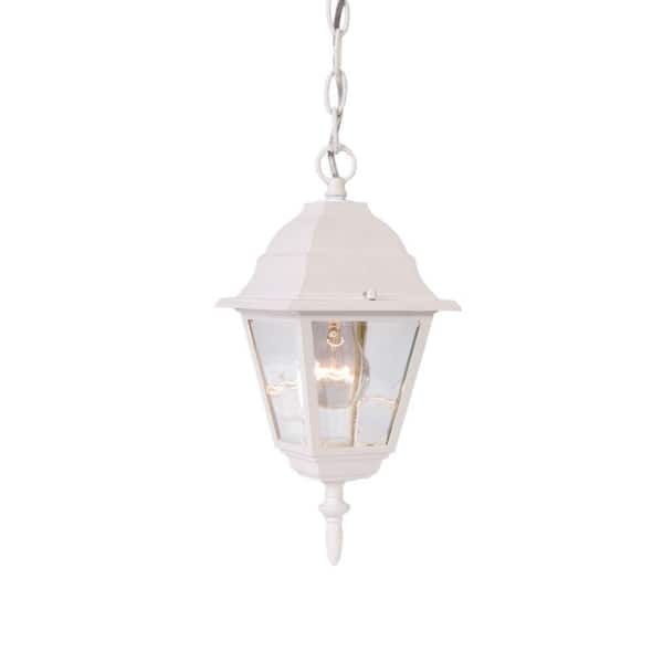 Acclaim Lighting Builder's Choice Collection 1-Light Textured White Outdoor Hanging-Mount Lantern