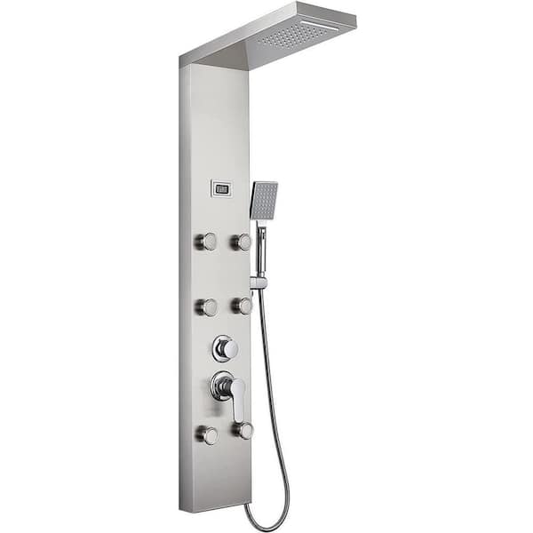 Unbranded Roxy 10.5 in. W 3 Jet Shower Tower in Silver 16GS-36256