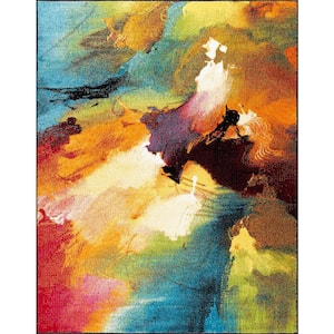 Avon Abstract Multi-Color 8 ft. x 10 ft. Indoor Area Rug