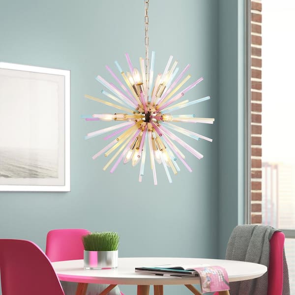 Evelyn 12-Light Colorful Dimmable Sputnik Sphere Pendant Light