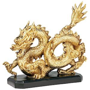 Emperor's Golden Dragon Asian Novelty Statue