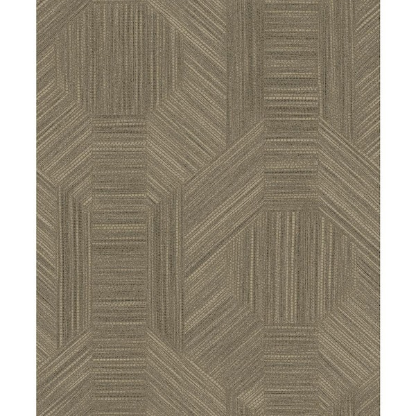 A-Street Prints Ladon Brown Metallic Texture Wallpaper Sample