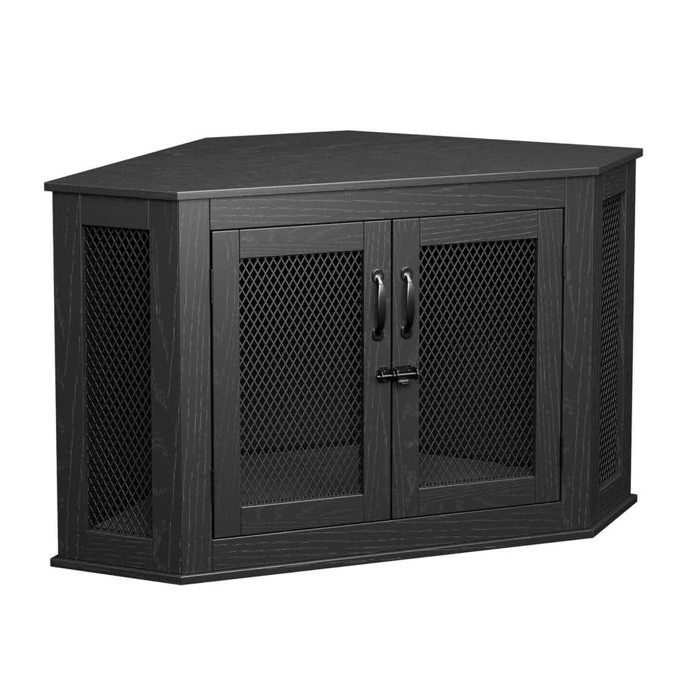 WIAWG Furniture Corner Dog Crate with Cushion, Pet Corner Crate, Medium Small Dog Kennel Indoor