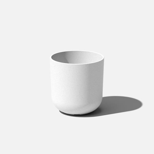 Veradek Kona 10 in. Round White Plastic Planter