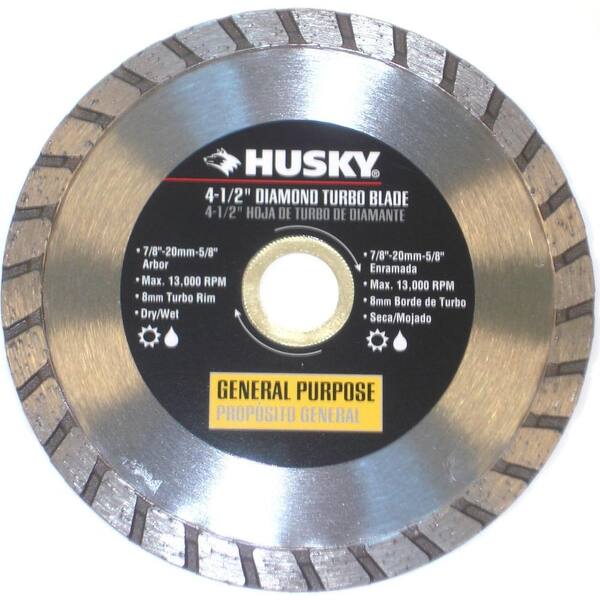 Husky 4-1/2 in. Turbo Diamond Blade