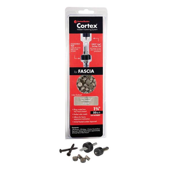 Cortex 207 Piece #9 x 1-3/4 in. Hidden Fascia Screw Fasteners Biscayne (100 Scrws, 105 Plugs, 1 Cnterbore, 1 Set Tool)