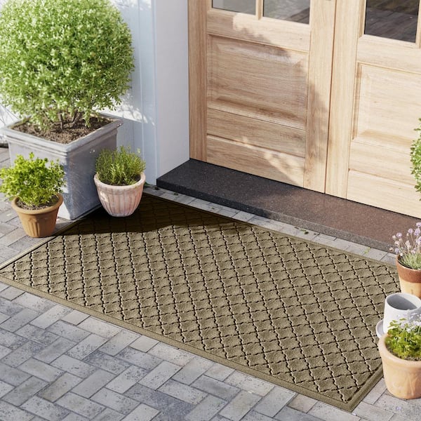 Waterhog Cordova 45 in. x 70 in. PET Polyester Indoor Outdoor Mat Camel