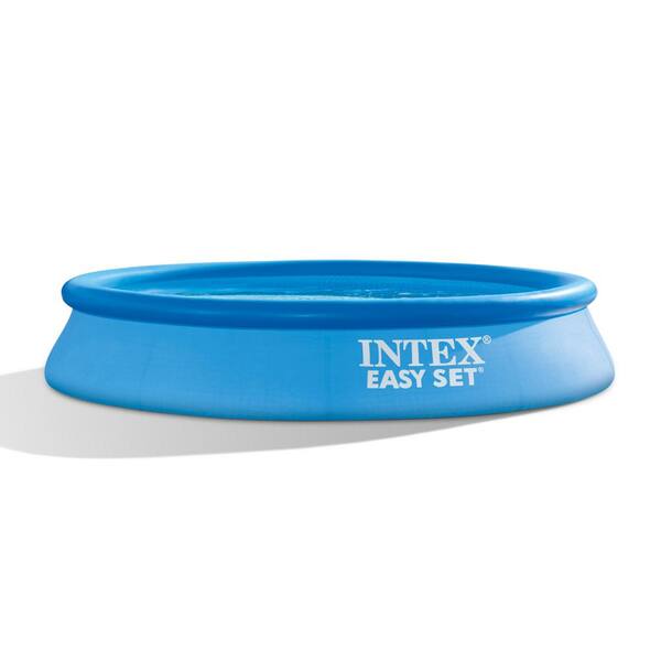 Intex 10 ft. x 24 in. Easy Set Inflatable Above Ground Swimming Pool with Filter
