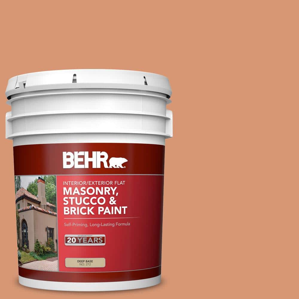 5 gal. #M210-5 Candied Yams Flat Interior/Exterior Masonry, Stucco and Bric