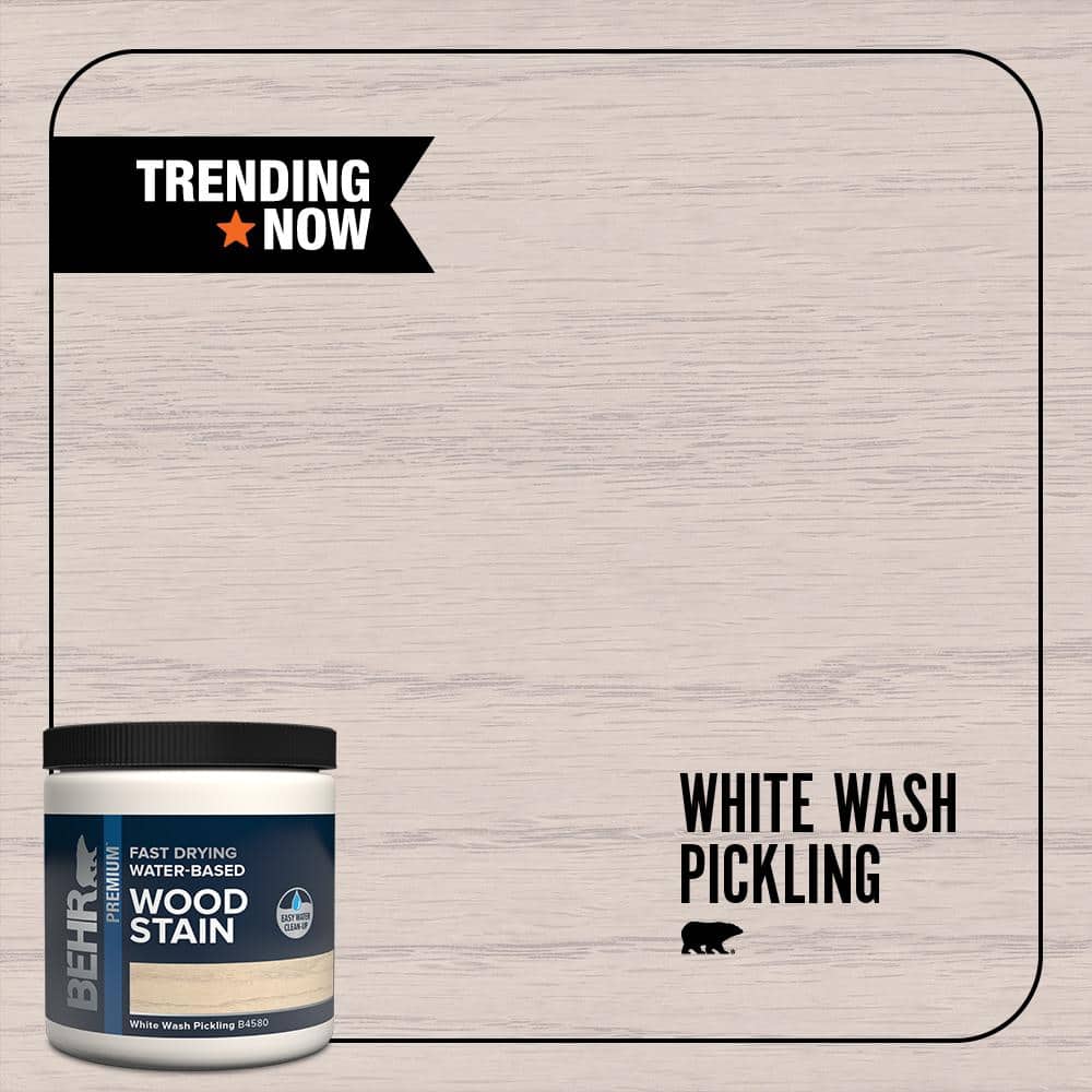 8 oz. #TIS-580 White Wash Pickling Transparent Water-Based Fast Drying Inte