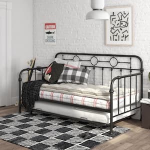 Willow Kids' Black Metal Daybed with Trundle