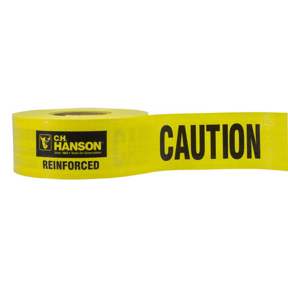HANSON 19000 YELLOW CAUTION BARRICADE SAFETY TAPE 3"W x 1000'L Construction C.H 