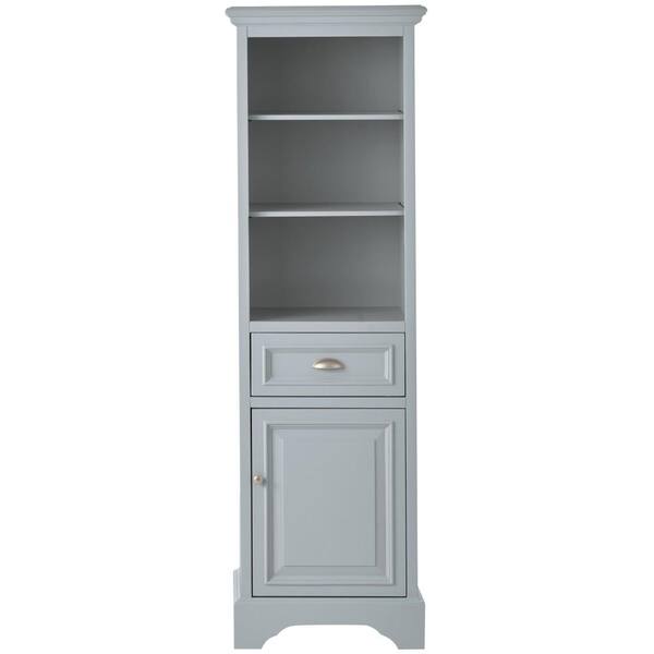 Home Decorators Collection Sadie 20 in. W x 64-1/2 in. H x 14 in. D Bathroom Linen Storage Cabinet in Dove Grey