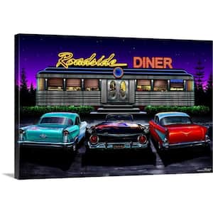 "Roadside Diner" by Helen Flint Canvas Wall Art