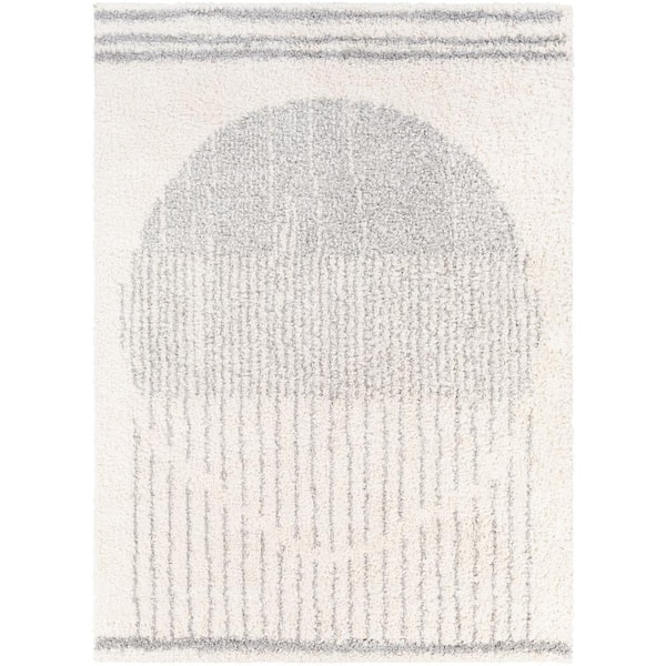 Livabliss Theodora Light Gray 5 ft. x 7 ft. Modern Indoor Area Rug