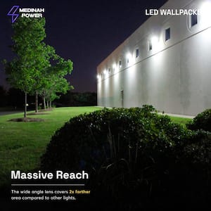 250-Watt Equivalent Integrated LED Outdoor Bronze Wallpack Light, 11000 Lumens, 5000K Daylight, Dusk-to-Dawn