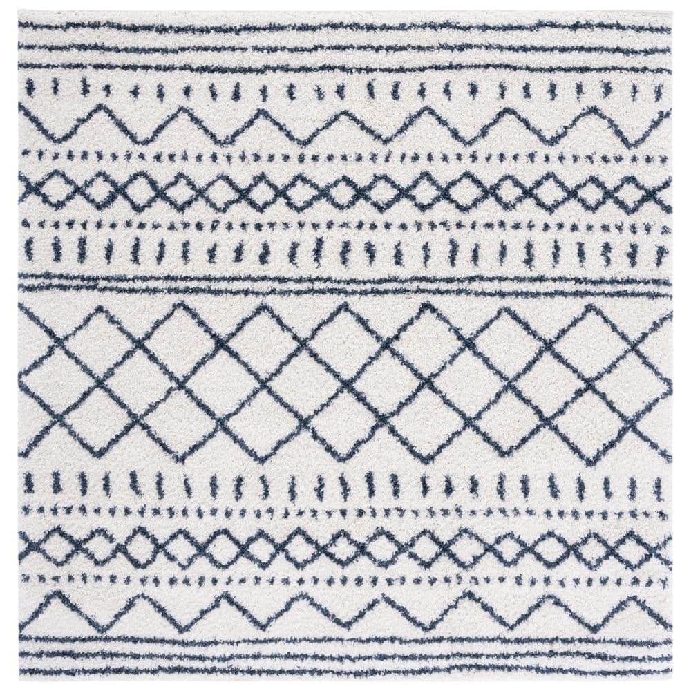 Arizona Shag Ivory/Slate 3 ft. x 3 ft. Geometric Lodge Square Area Rug price history on PriceWatchPro