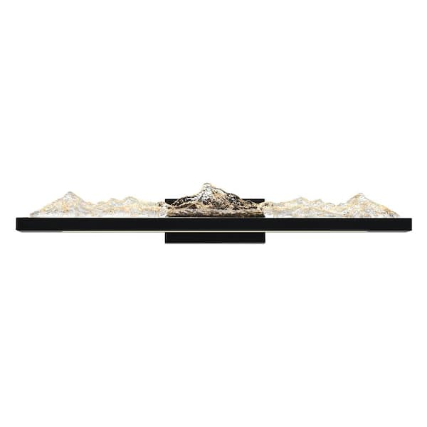 CWI Lighting Himalayas 36 in. 1-Light Integrated LED Black Vanity Light