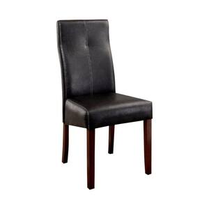 Contemporary Black Side Chair With Pu (Set of 2)