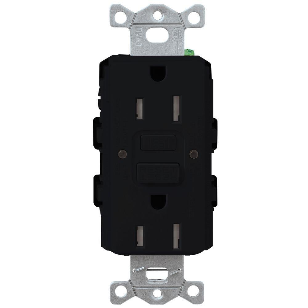 Claro 15-Amp Tamper Resistant Duplex Receptacle, Black (CAR-15-GFST-BL) price history on PriceWatchPro