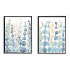 16 in. x 20 in. "Seaweeds And Ocean Plants Blue Green Pattern Designs" by Albert Koetsier Framed Wall Art